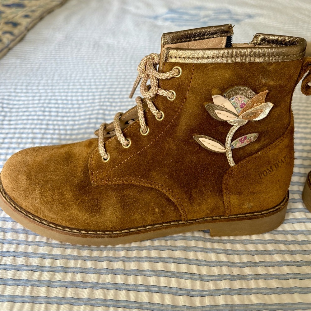 Gorgeous Girls’ Pom D’Api Suede Boots
